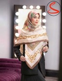 روسری نخی سیا اسکارف کرم قهوه ای کد C24997