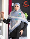 روسری نخی سیا اسکارف آبی کد C25060