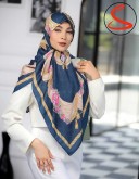 روسری نخی سیا اسکارف سرمه ای کد C25095