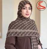 روسری نخی سیا اسکارف قهوه ای روشن کد C25165