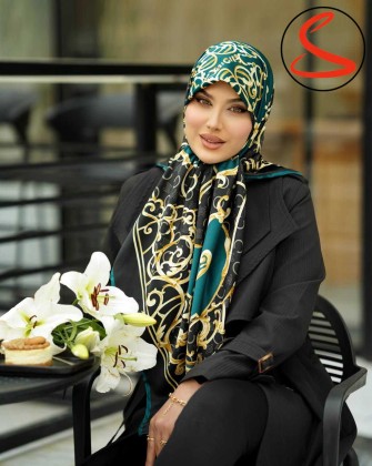 روسری توییل سبز کد C25200