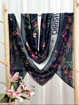 روسری نخی یونیک سرمه ای کد C24038