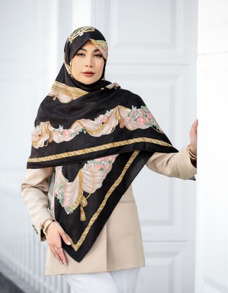 روسری نخی سیا اسکارف کد C24080