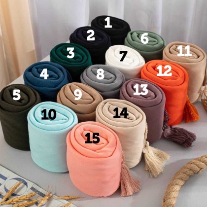 روسری وال نخ ساده 5 کد C24136