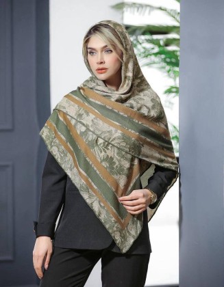 روسری نخی سبز کد C24248