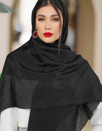 روسری وال اسلپ با نگین های پاپیونی کد C24444