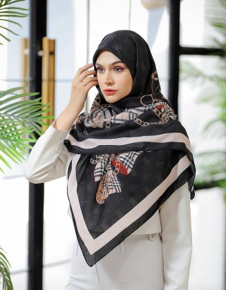 روسری نخی طرح زنجیری کد C24472