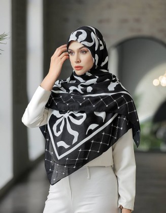 روسری نخی طرح گل کد C24514