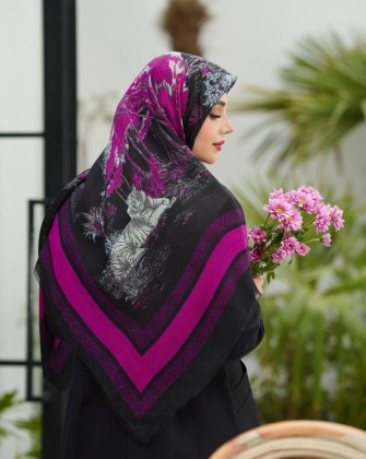 روسری نخی سیا اسکارف کد C24521