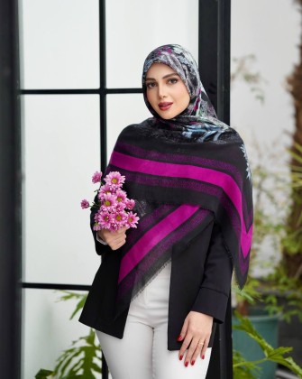 روسری نخی سیا اسکارف کد C24521