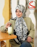 روسری ابریشم  توییل طوسی کد C24752