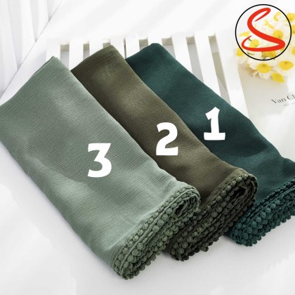 روسری نخ کریشه زیتونی کد C24787